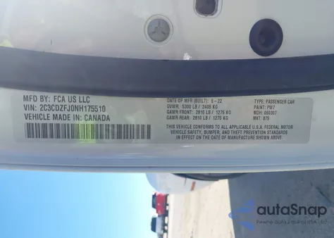 2022 Dodge Challenger R/T Scat Pack из США, поврежденный, VIN 2C3CDZFJ0NH175510